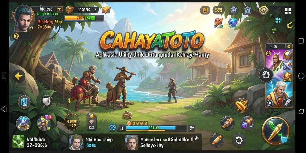 Tampilan utama CAHAYATOTO dengan fitur-fitur Utility yang menarik.