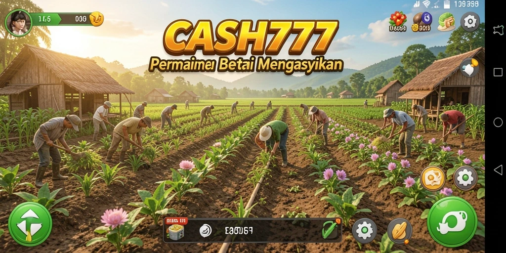 Gameplay CASH777 yang menarik dengan pertanian virtual yang memukau.