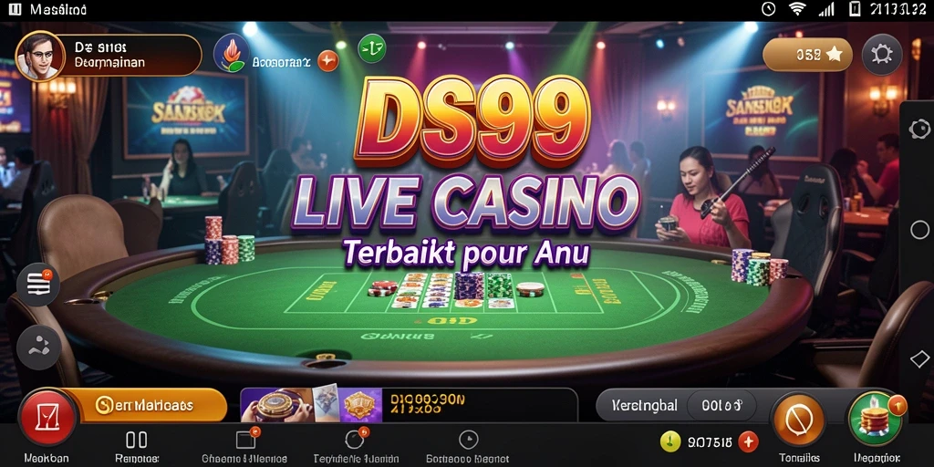 Tampilan gameplay DS99 dengan dealer langsung yang profesional.