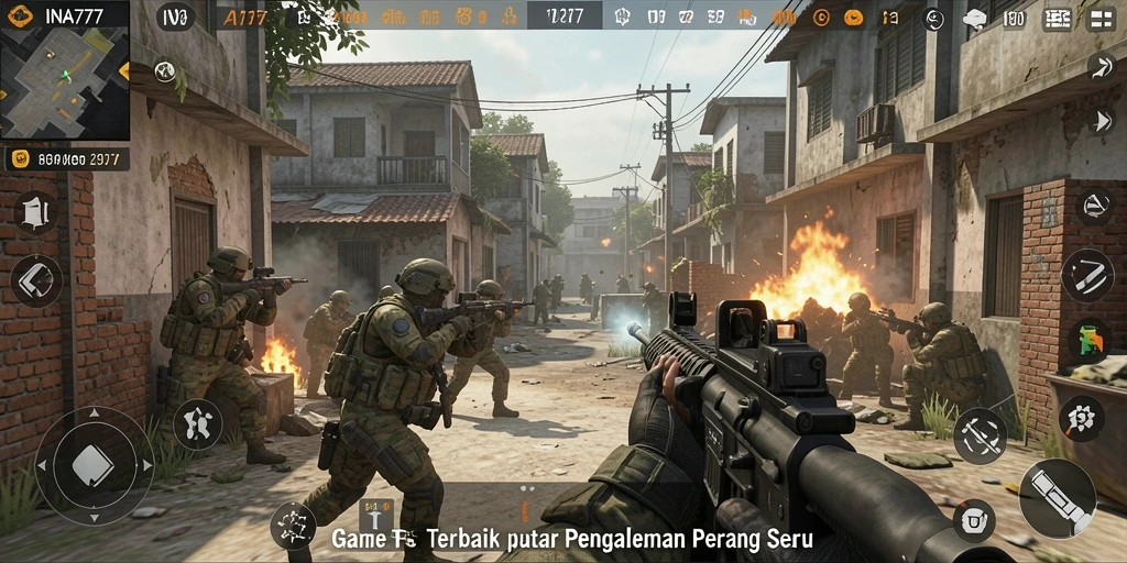 Tangkap aksi seru dalam gameplay FPS INA777.
