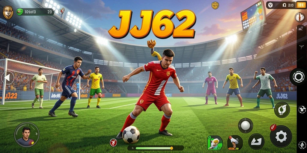 Screenshot gameplay JJ62 menampilkan adu skill dalam berbagai cabang olahraga.