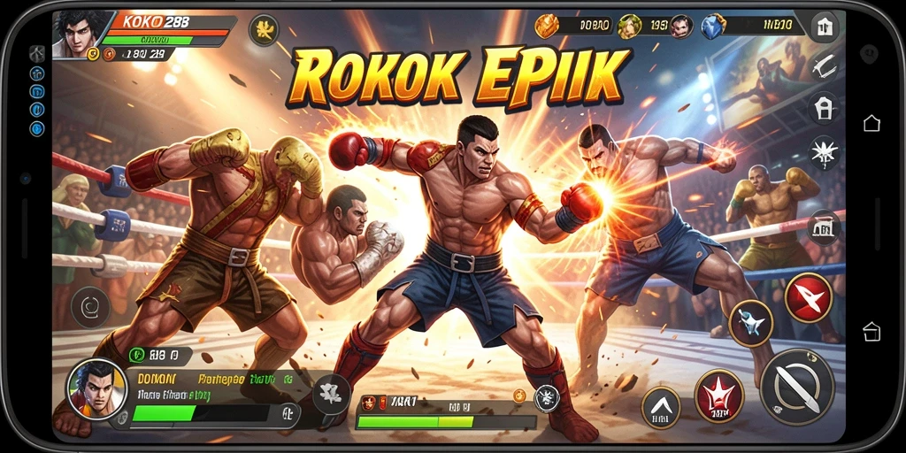 Screenshot menampilkan pertarungan seru dalam KOKO288.