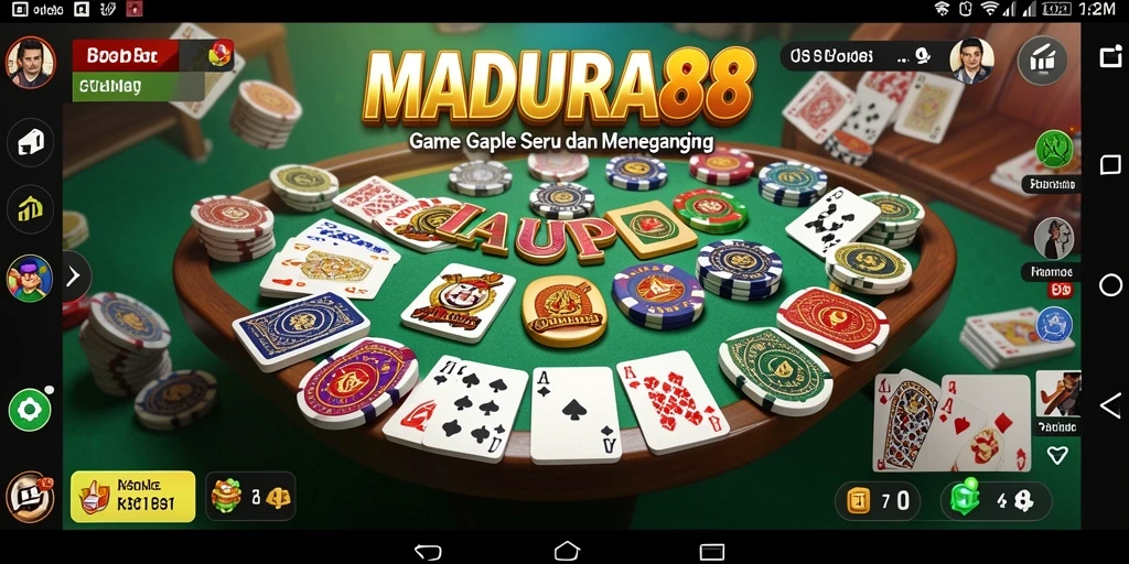 Tampilan menarik dari gameplay Gaple di MADURA88.