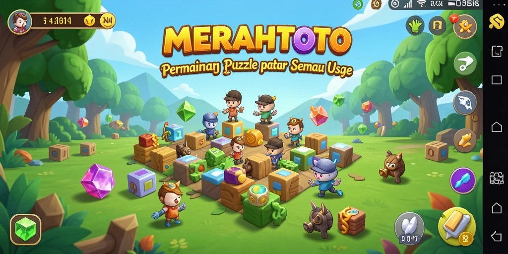 Tampilan menarik dari gameplay MERAHTOTO yang penuh warna.