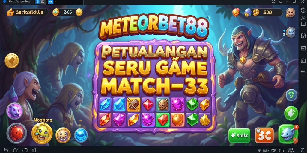 Tampilkan gameplay seru dari METEORBET88 dalam aksi Match-3.
