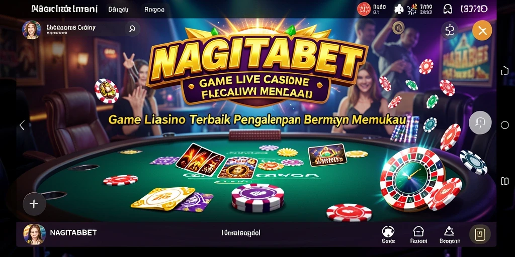 Gameplay NAGITABET menampilkan dealer langsung dan suasana kasino yang nyata.
