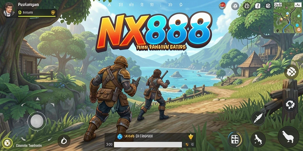 Tampilan gameplay NX888 yang menakjubkan dalam dunia terbuka.