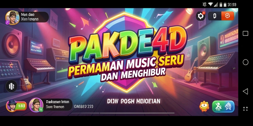 Screenshot gameplay <strong>PAKDE4D</strong> yang menunjukkan interaksi pengguna dengan musik.