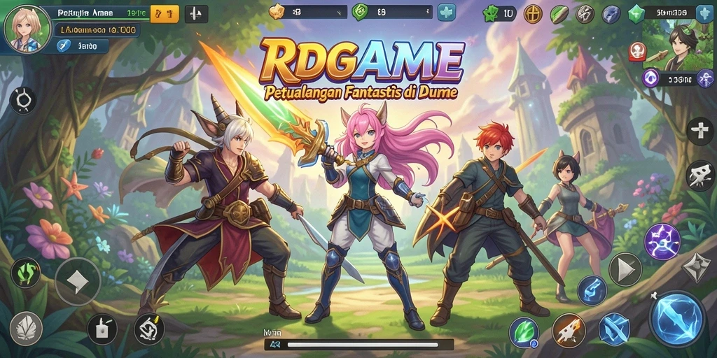 Tangkapan layar RPGAME menampilkan aksi seru dalam dunia Anime.