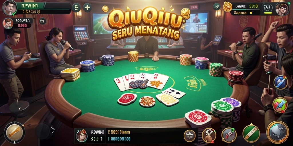 Tampilan gameplay QiuQiu yang mengasyikkan dan mendebarkan.